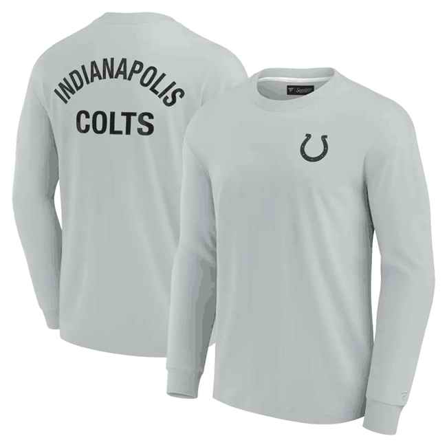 Men's Indianapolis Colts Grey Signature Unisex Super Soft Long Sleeve T-Shirt